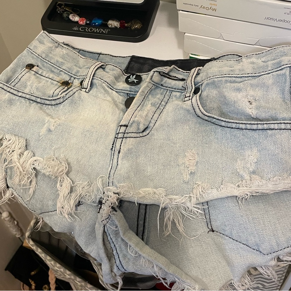 One Teaspoon Rollers Low Waist Denim Short